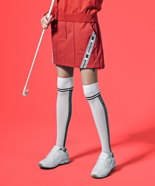 【神谷そらプロ着用｜ENVOY】はっ水ストレッチサイドロゴラインスリットスカート(38cm丈)【アウトレット】 