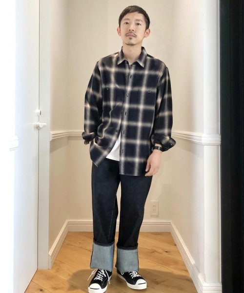 【MonoMax1月号掲載】【Safari12月号掲載】【セットアップ可】ハイグレード ワイドデニムパンツ 