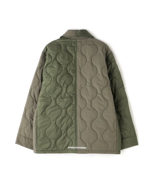《AVIREX × EXPANSION》2TONE QUILTE COVER JACKET AVIREX EXPANSION 2TONE QUILTE COVER
