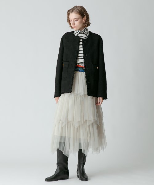 ソフトチュールティアードスカート 詳細画像 167cm B80 W65 H89　着用サイズ：02