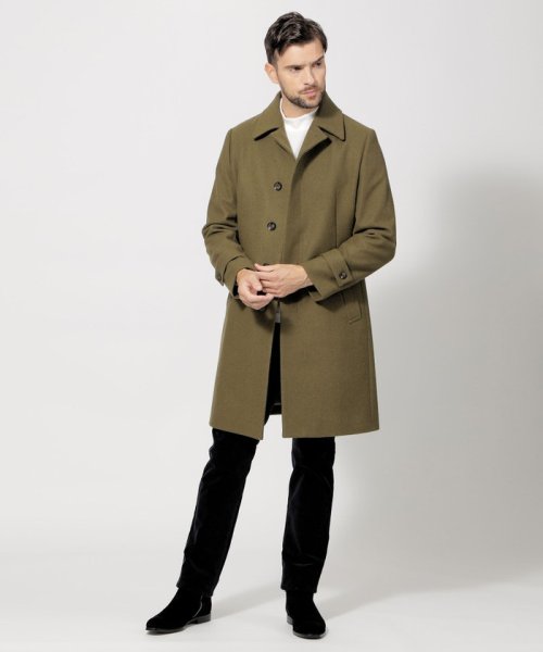 メルトンステンカラーコート 