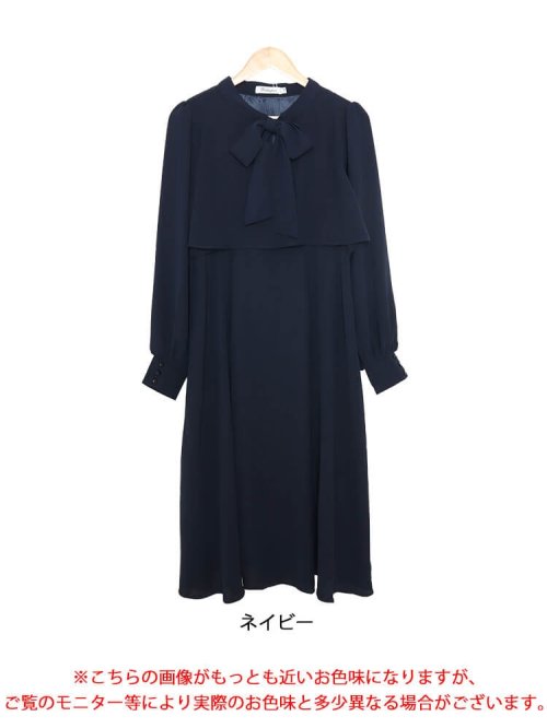 GOLD JAPAN(ゴールドジャパン)/大きいサイズ レディース ビッグサイズ フリル裾ボウタイワンピ－ス/img16