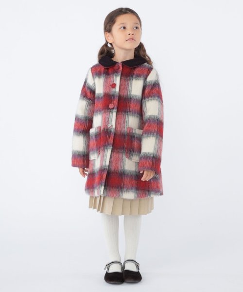 SHIPS KIDS(シップスキッズ)/SHIPS KIDS:100～130cm / シャギー チェック コート/img05