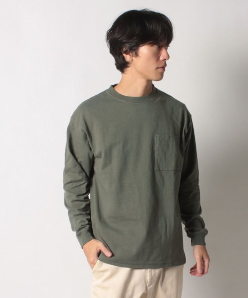 go slow caravan MENS SELECT BRAND(ゴースローキャラバンメンズセレクトブランド)/グッドウェア 袖リブ ポケット付き L/S BIG TEE/img15