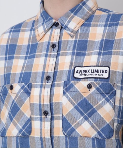 AVIREX(AVIREX)/L－L/S INDIGO CHECK SHIRT/インディゴ チェック シャツ/img12