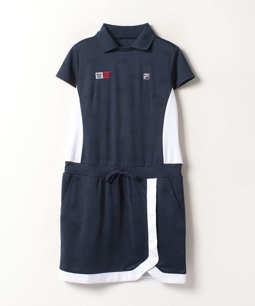 FILA GOLF(フィラゴルフ（レディース）)/【ゴルフ】ECOジャガード FILAロゴ スキッパーワンピース/img29