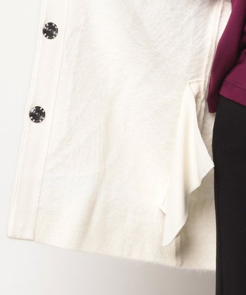 ボトルネックロングニットベスト 