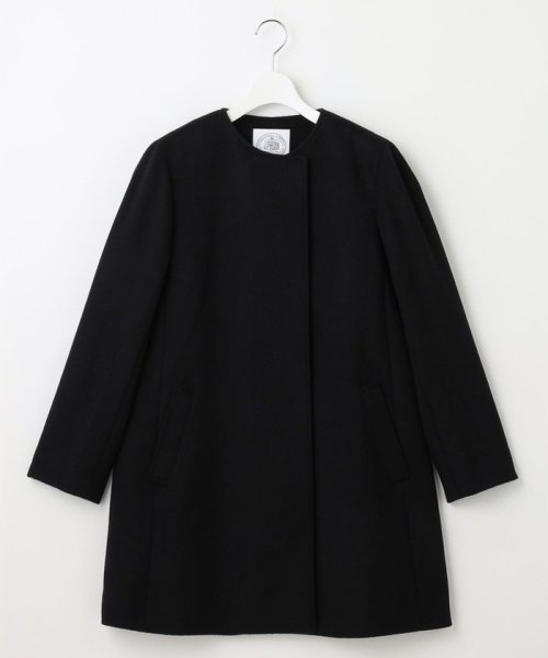 【WEB限定カラーあり】ブレンドビーバー ノーカラー コート 