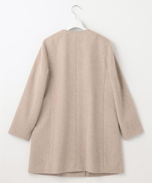 【WEB限定カラーあり】ブレンドビーバー ノーカラー コート 