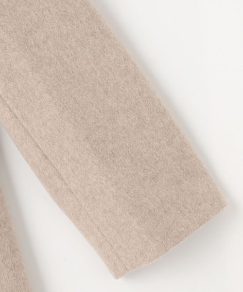 【WEB限定カラーあり】ブレンドビーバー ノーカラー コート 