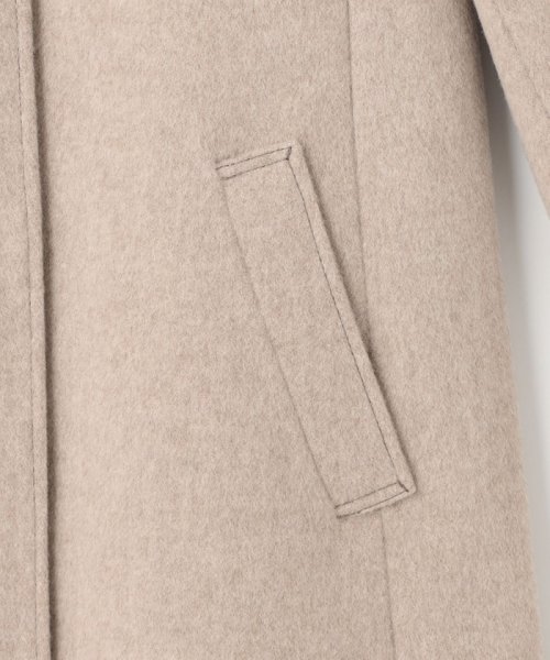 【WEB限定カラーあり】ブレンドビーバー ノーカラー コート 