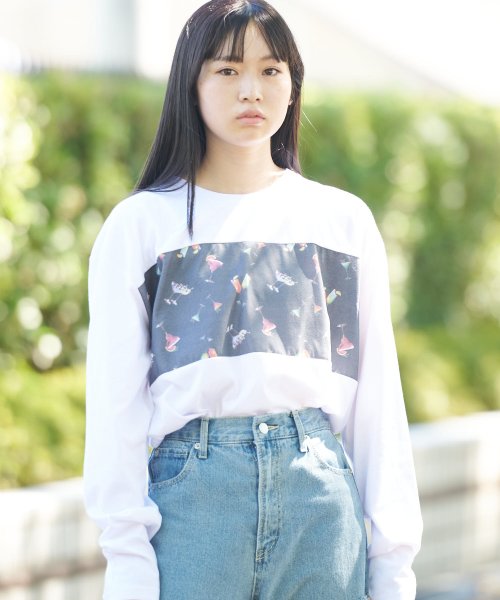 JEANS MATE(ジーンズメイト)/【ZERO STAIN】切り替え ロンT 汗染みの目立たない Tシャツ 撥水 防汚 UVカット 紫外線対策/img10