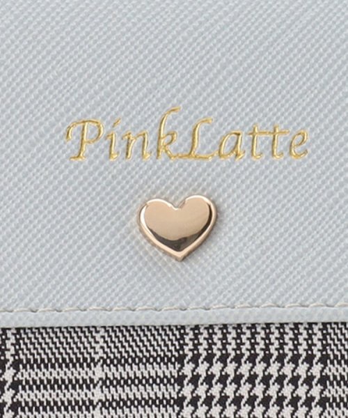 PINK-latte(ピンク　ラテ)/チェック柄切り替えラウンドミニ財布/img11