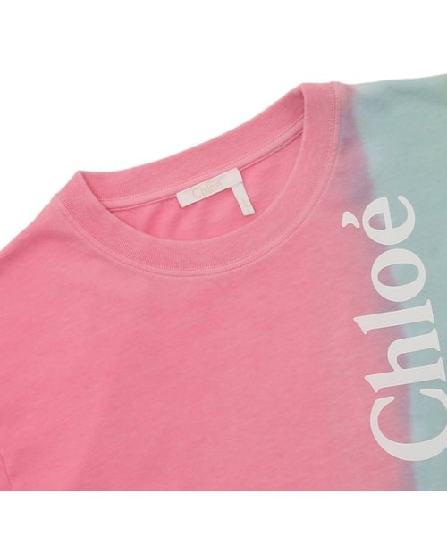 Chloe(クロエ)/クロエ Tシャツ カットソー リサイクル オーガニックコットン ピンク マルチカラー レディース CHLOE CHC23AJH011816ZA 6ZA/img03