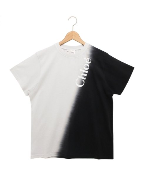 Chloe(クロエ)/クロエ Tシャツ カットソー リサイクル オーガニックコットン ホワイト ブラック レディース CHLOE CHC23AJH01181905 905/img01