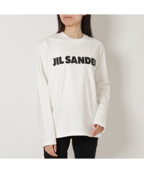 Jil Sander(ジル・サンダー)/ジルサンダー Tシャツ カットソー 長袖カットソー トップス ロゴT ホワイト レディース JIL SANDER J02GC0107 J45047 102/img01