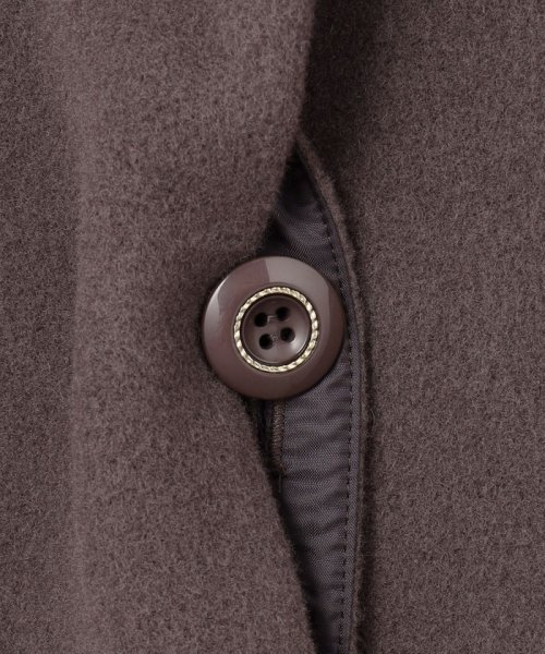 ファインウールモッサ ノーカラーコート 