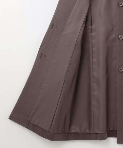 ファインウールモッサ ノーカラーコート 