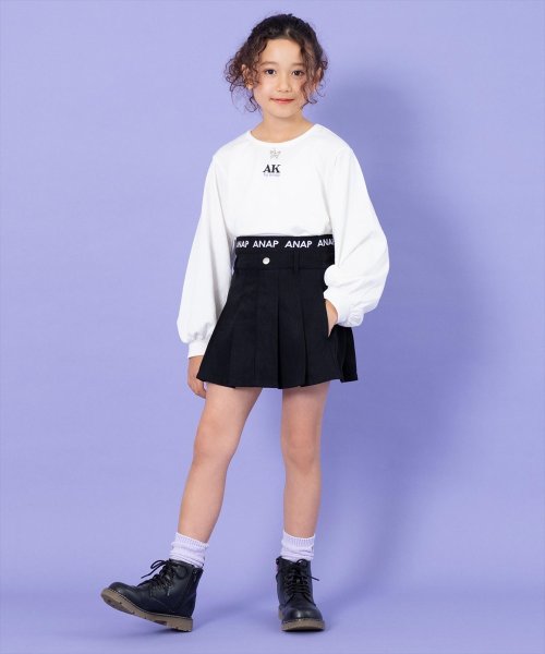 ANAP KIDS(アナップキッズ)/ウエストロゴインパン付きプリーツスカート【ジュニアお揃い】/img02