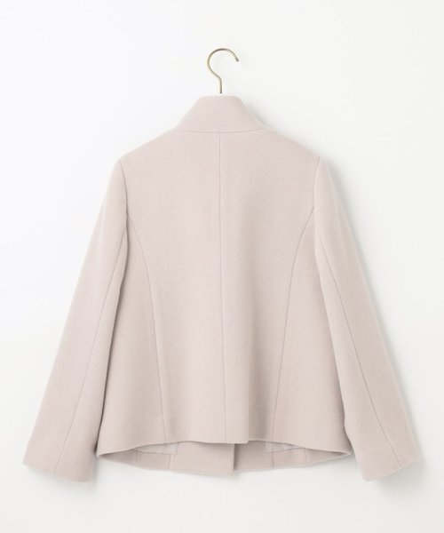 【低身長企画】ファインウールモッサスタンド ショート コート #フェミニン