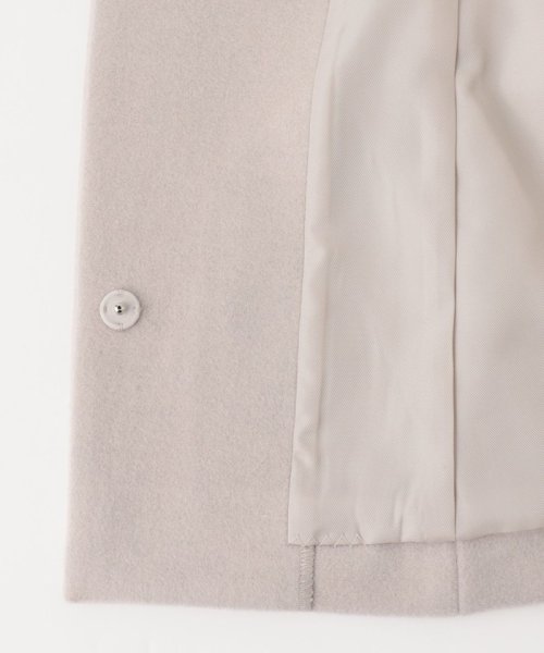 【低身長企画】ファインウールモッサスタンド ショート コート #フェミニン