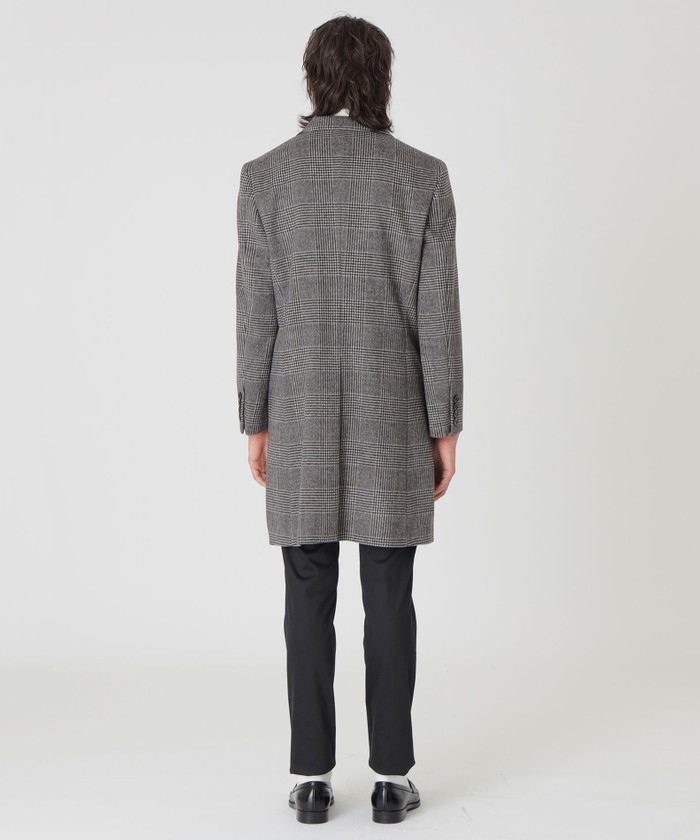 シャイニービーバーグレンチェックチェスターコート(505664571