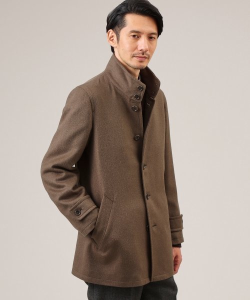 ウールカシミヤミックス スタンドカラー ブルゾン 