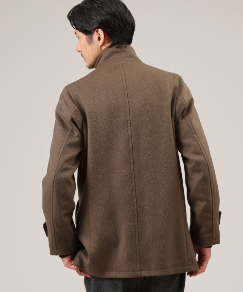 ウールカシミヤミックス スタンドカラー ブルゾン 
