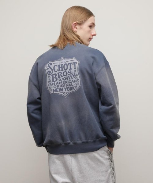 Schott(ショット)/直営限定/FADE CREW SWEAT IRON PLATE/フェード クルースウェット アイアンプレート/img16