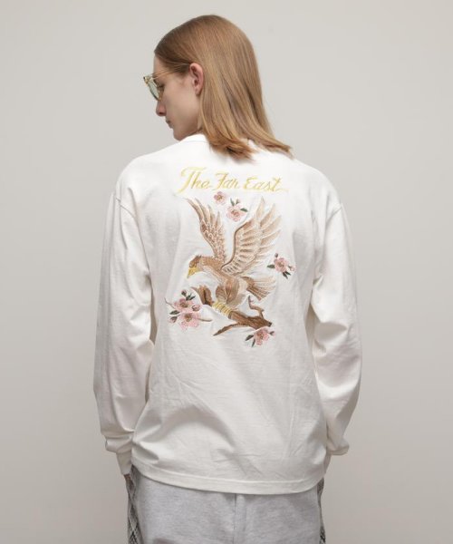 Schott(ショット)/LS HENLEY TーSHIRT "CHERRY BLOSSOMS EAGLE"/ヘンリーネック ロンT "チェリーブロッサム イーグル/img08