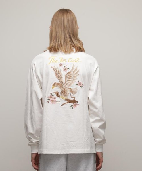 Schott(ショット)/LS HENLEY TーSHIRT "CHERRY BLOSSOMS EAGLE"/ヘンリーネック ロンT "チェリーブロッサム イーグル/img11