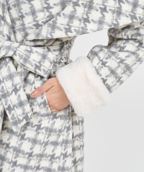 ファー付BIGカラーミドルコート 