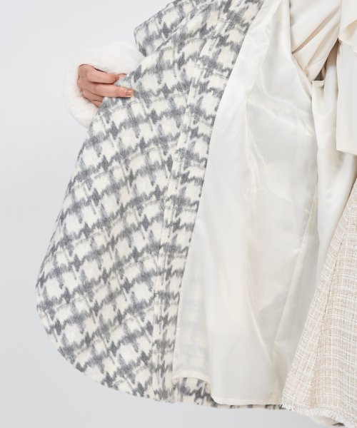 ファー付BIGカラーミドルコート 