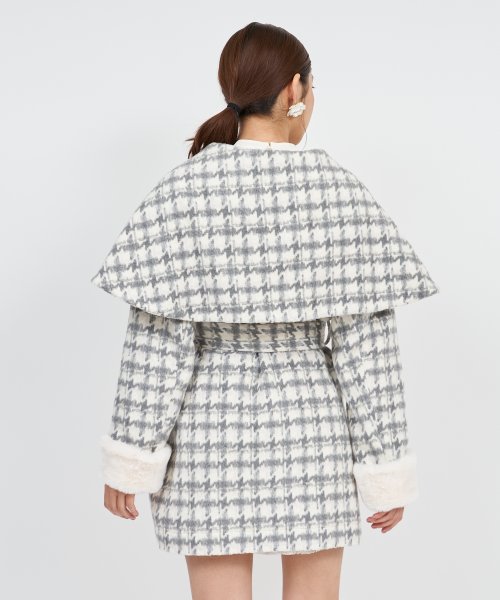 ファー付BIGカラーミドルコート 