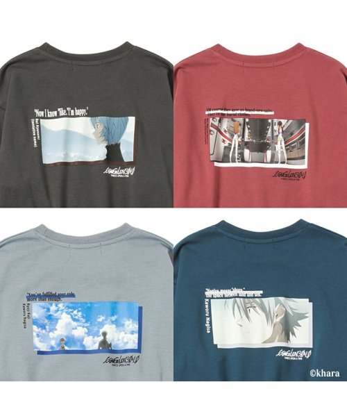 MAC HOUSE(men)(マックハウス（メンズ）)/EVANGELION エヴァンゲリオン ポンチ素材 プリントクルー長袖Tシャツ 172184MH/img02