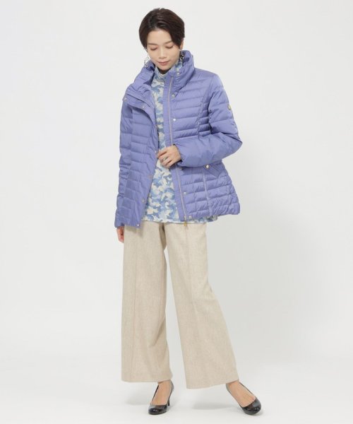 ＊STORY掲載＊【L】【ウォッシャブル】シャンブレーグリーンダウンジャケット ウォッシャブル