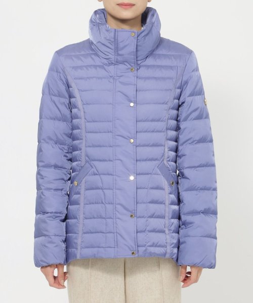 ＊STORY掲載＊【L】【ウォッシャブル】シャンブレーグリーンダウンジャケット ウォッシャブル