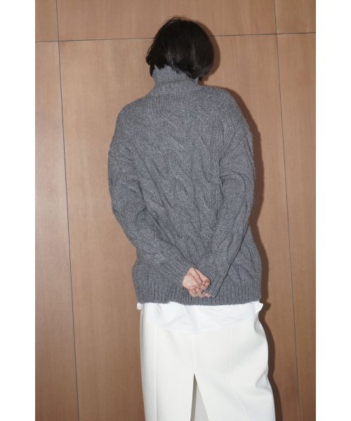 CLANE(クラネ)/BIG CABLE OVER KNIT TOPS/img04