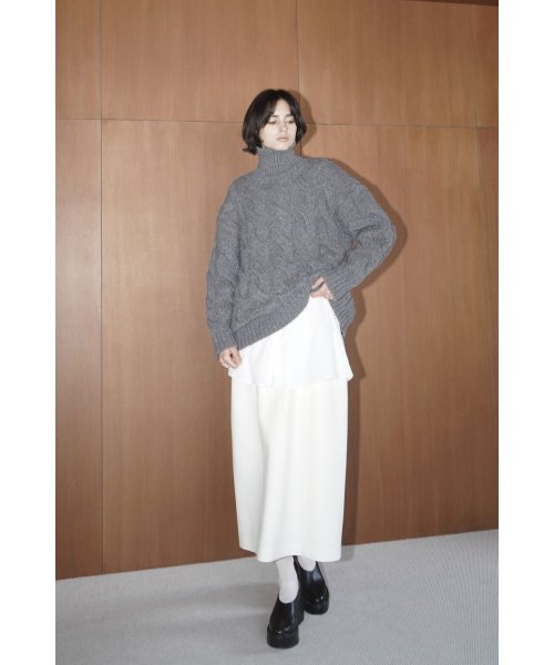 CLANE(クラネ)/BIG CABLE OVER KNIT TOPS/img06