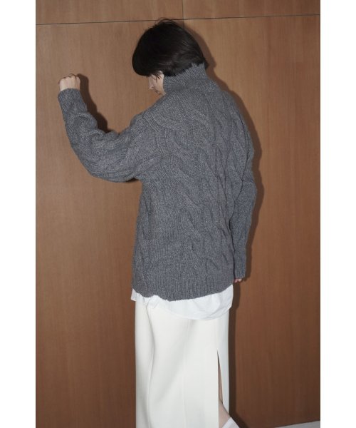 CLANE(クラネ)/BIG CABLE OVER KNIT TOPS/img08