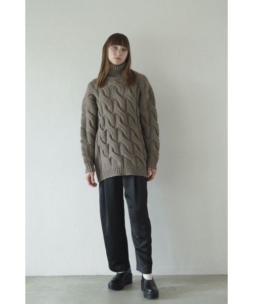 CLANE(クラネ)/BIG CABLE OVER KNIT TOPS/img09