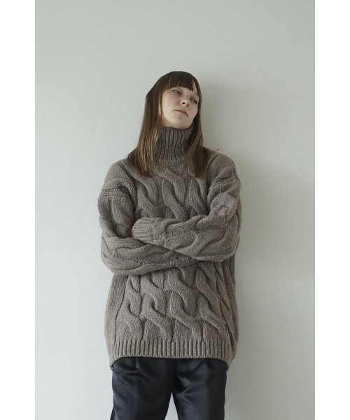 CLANE(クラネ)/BIG CABLE OVER KNIT TOPS/img12