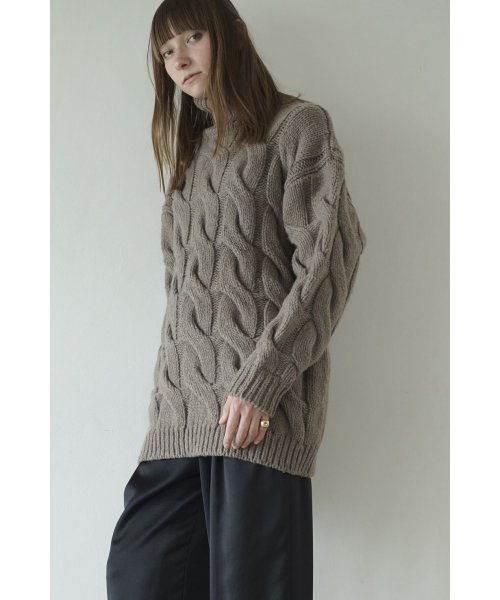 CLANE(クラネ)/BIG CABLE OVER KNIT TOPS/img13
