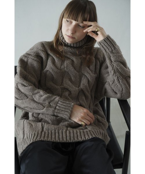 CLANE(クラネ)/BIG CABLE OVER KNIT TOPS/img15
