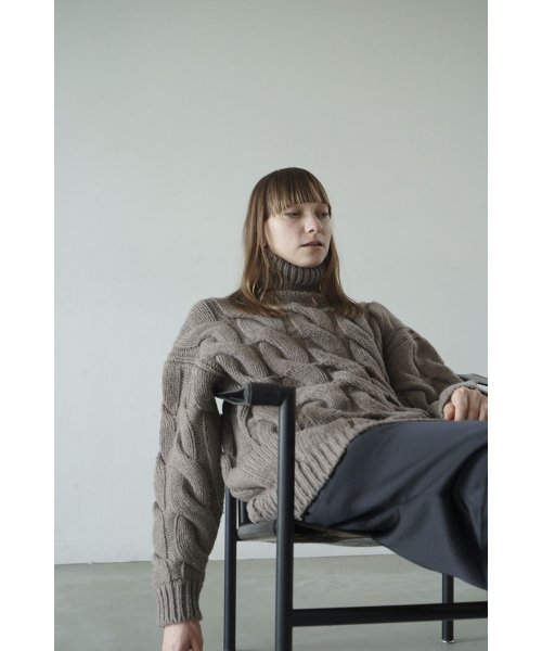 CLANE(クラネ)/BIG CABLE OVER KNIT TOPS/img16