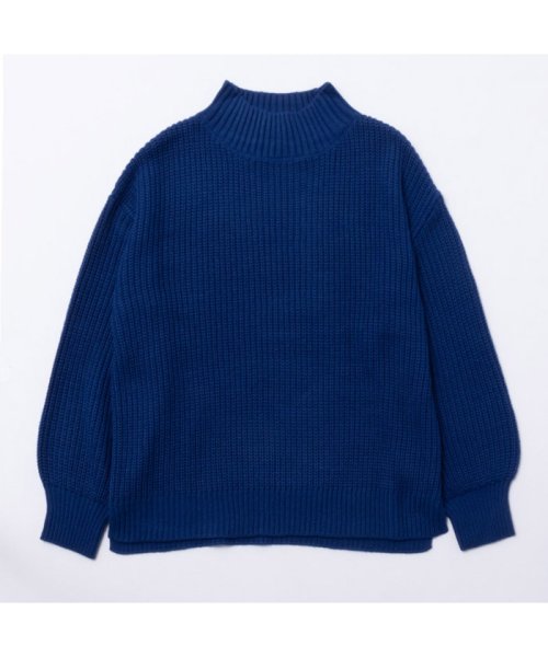 MAC HOUSE(women)(マックハウス（レディース）)/NAVY ネイビー 静電気抑制 洗えるニット 畔モックネックプルオーバー レディース 112335810/img16