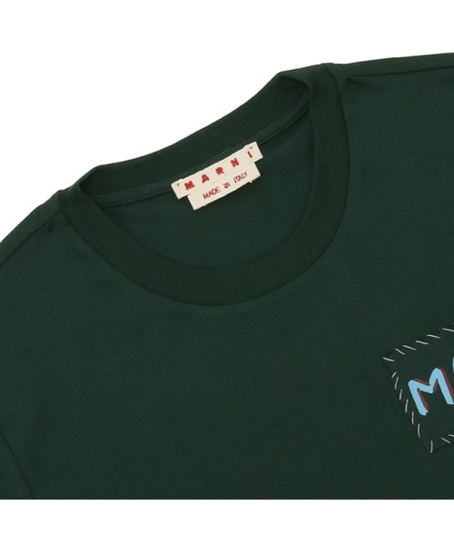 MARNI(マルニ)/マルニ Tシャツ カットソー レギュラーフィット オーガニックコットン グリーン メンズ レディース ユニセックス MARNI HUMU0198X0 UTC01/img03