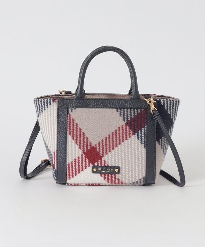 クレストブリッジチェックロービングツイードトートバッグ(505749318