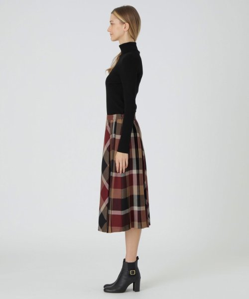クレストブリッジチェックウールビエラプリーツスカート(505749581  