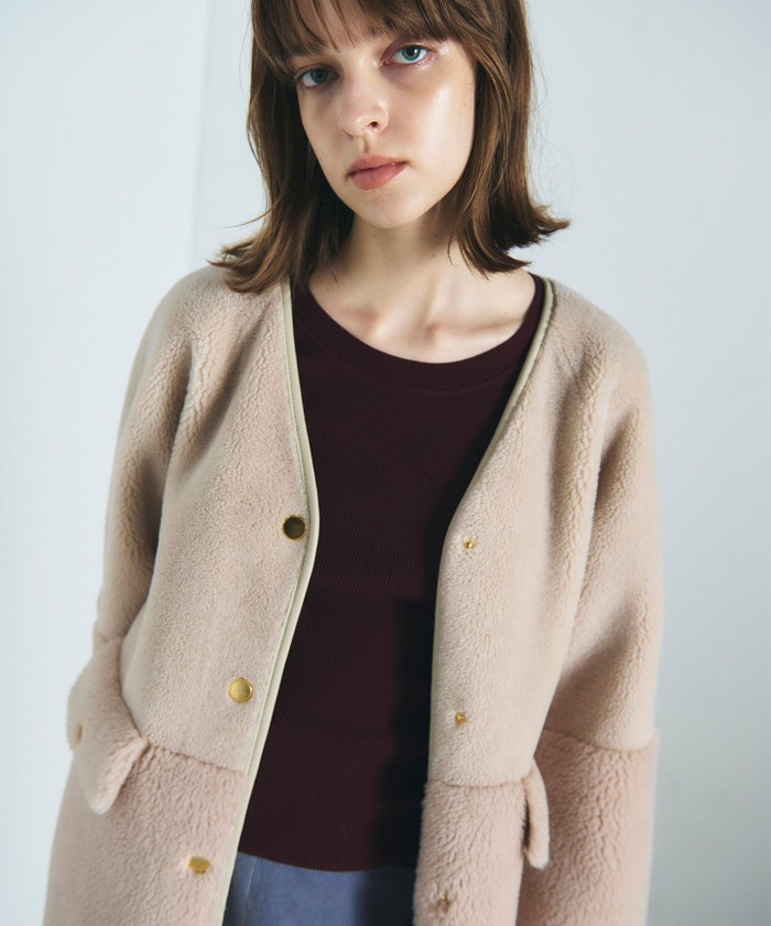 ノーカラーボアムートンコート(505749666)｜阪急百貨店公式通販サイト